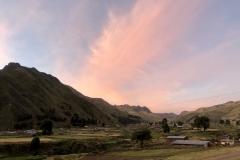 Sunset on the Andean plains