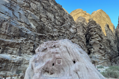 Wadi Rum carving of Lawrence